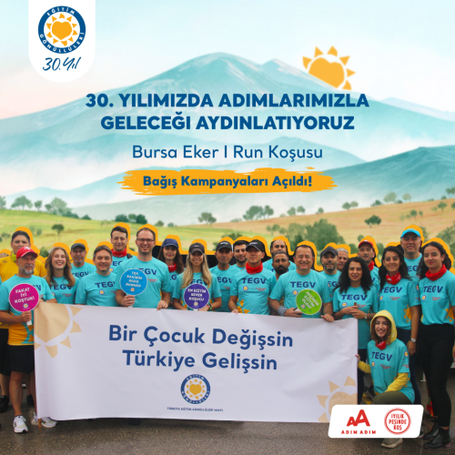 Bursa Eker I Run Koşusu TEGV Kampanyası içerik görseli.